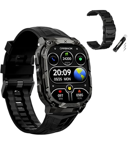 Amazon.com: CARBINOX Vortex Smart Watch with Tempered Glass (2