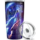winorax Wolf Tumbler Wolves Gifts For Women Men Wolf Cup 20oz Stainless Steel Insulated Coffee Travel Mug Cup Tumblers Equestrian Gifts For Birthday Christmas