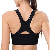 Wellyustyle Women's Criss-Cross Back Sports Bra High Support Removable Pads Yoga Workout Tank Tops