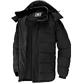 CAMELSPORTS Mens Winter Coats Warm Jacket with Detachable Hood Water-Repellent Windproof Parkas Casual Jackets