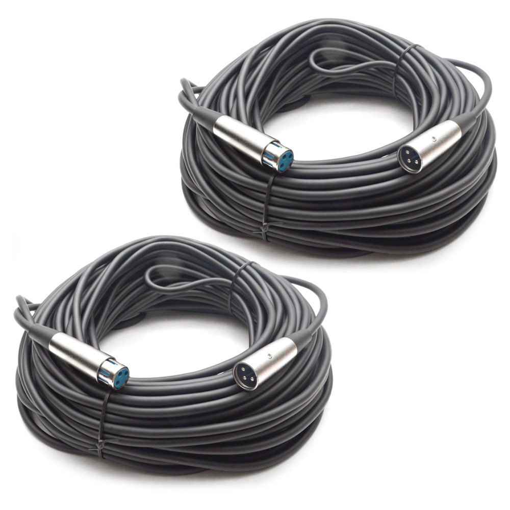 Seismic Audio SADMX100-2Pack 2Pack 100' DMX Cable XLR 3 Pin 100'DJ Lights Lighting