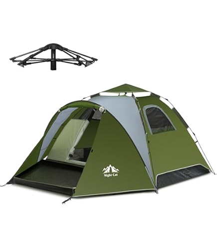6 Person Easy Pop Up Tents for Camping, AYAMAYA Double Layer Waterproof Instant Tent with Vestibule & Porch : Sports & Outdoors