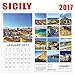 2017 Sicily Calendar - 12 x 12 Wall Calendar - 210 Free Reminder Stickers