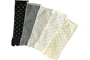 5 Pairs Toe Socks for Women, Cute Five Fingers Socks Athletic Running Toe Seperated Socks Casual Crew Socks