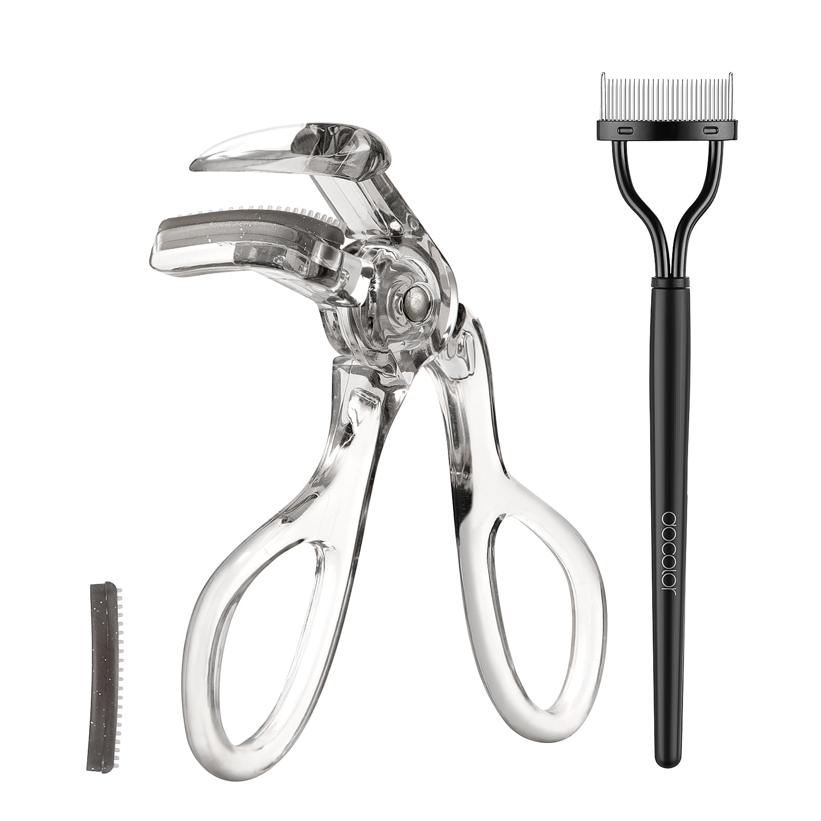 Photo 1 of docolor Eyelash Curler with Eyelash Comb, Lash Curler with Silicone Refill Pads Suitable for all eye shapes Curl up to one day Easy to operate No Pinching or Pulling eyelash Eye Makeup Tool