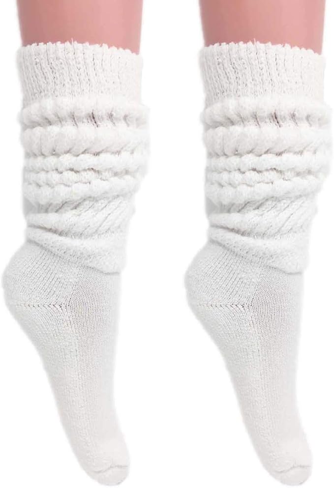 Slouch Socks Women and Men Extra Tall Heavy Cotton Socks