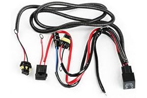 iJDMTOY 9005 9006 H10 9145 HB3 HB4 Light Bulb Size Fit Relay Wire Harness Wiring Kit