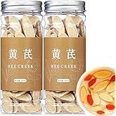 Hee Creek Astragalus Root Sliced Huang Qi 7oz/200g Top Grade Large Astragalus Root Slices Herb Raw Chinese Herbal Tea, Sulfur Free, No Additives 黄芪 黄芪片
