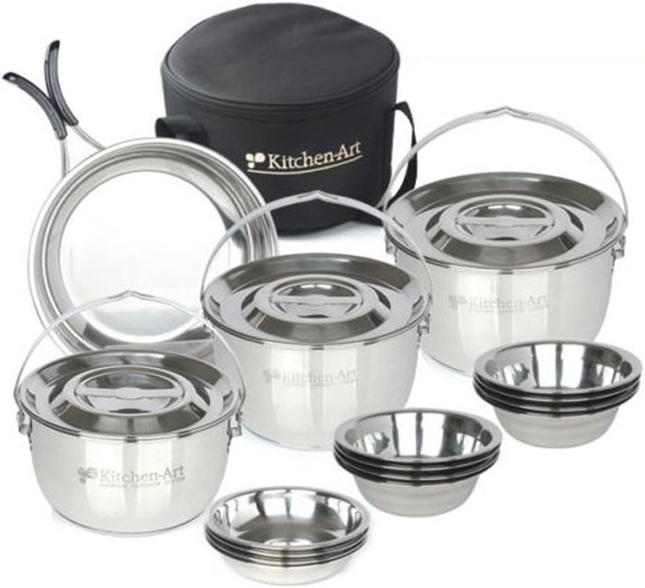 Kitchen Art Portable Pots and Pans 20P Camping Cookware