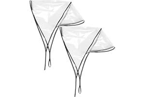 VANZACK 2PCS Rain Bonnet with Clear Visor for Women PE Plastic Hat Protector Lightweight Hair Cover Rain Hat