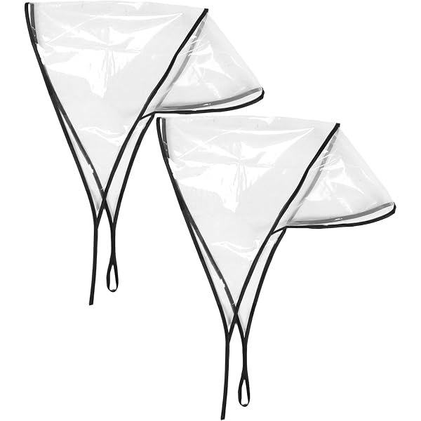 Lot De 2 Chapeaux De Pluie Transparents Pliables – Imperméables, Pour Protéger La Coiffure