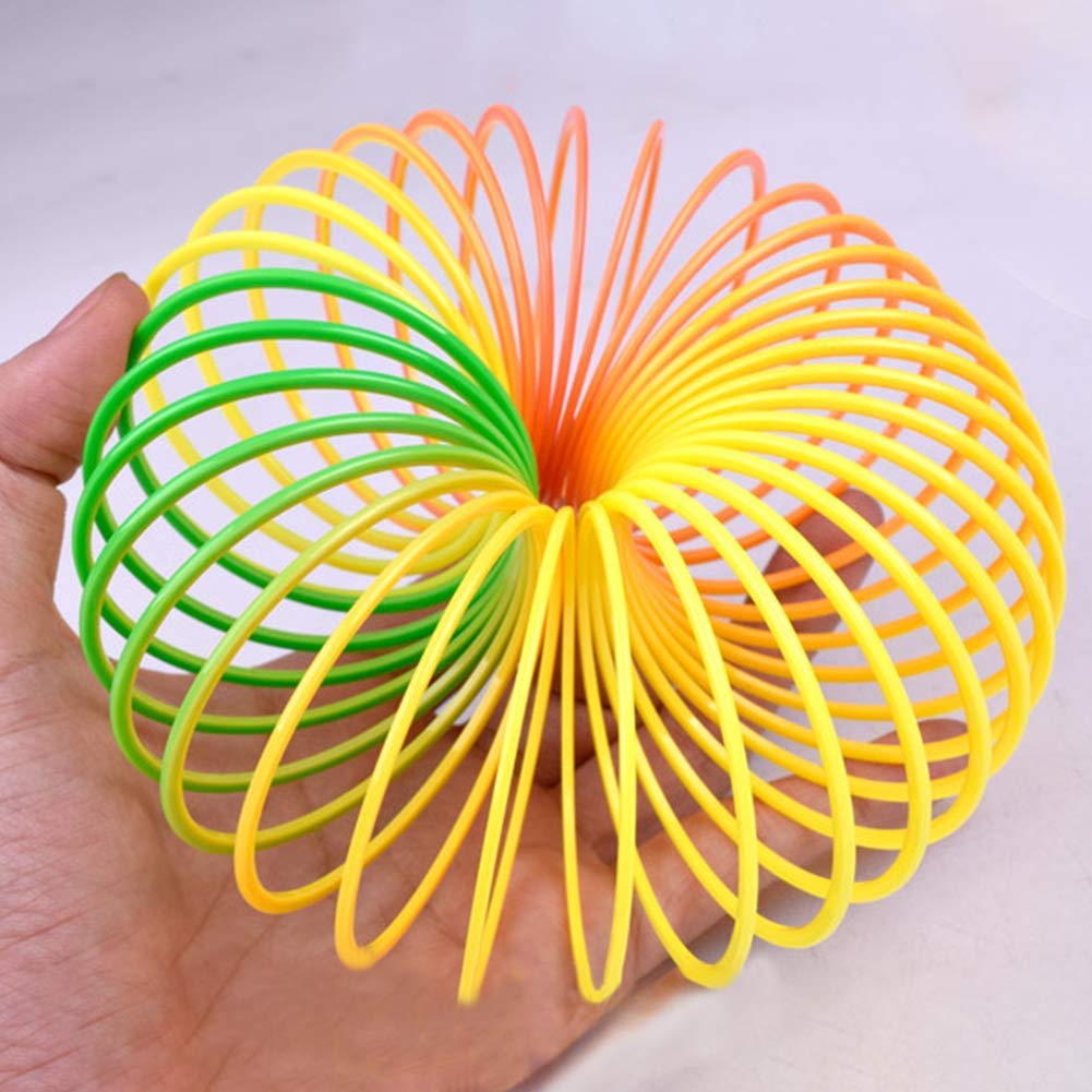 Liberty Imports 12 PCS Magic Rainbow Coil Springs - Small Colorful Neon Plastic Bulk Toys for Kids Birthday Party Favors, Goodie Bag Fillers, Party Prizes (2 Inches)