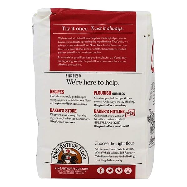 KING ARTHUR 100% ORGANIC ALL-PURPOSE FLOUR, UNBLEACHED, 2 LB (PACK OF 1) – NON-GMO PROJECT VERIFIED, NO PRESERVATIVES