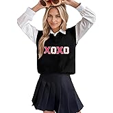 wihnsinop Womens Halloween Christmas Holiday Sweater Vest V Neck Sleeveless 2025 Ribbed Knit Casual Pullover Tank Top