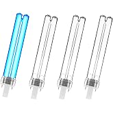 coospider-repta 4 Pack 9 WATT UVC PL-S9/TUV G23 Base Replacement UV Light Bulb for Outdoor Pond Clarifier Compatible with JUP-01 UVE9 CF400 CF500 UVCP-9 UV Light for Aquarium