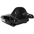 ECOTRIC Chopped Tour Pack W/Wrap-around Backrest Compatible with Harley Touring 2014-2024 Road King Road Glide Street Glide Electra Glide Tail Box w/Wrap-around Backrest Pad