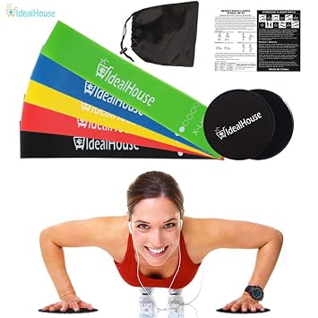 Idealhouse Gleitscheiben Core Sliders Set Von 2 Und Fitnessbander