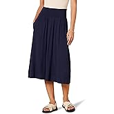 Amazon Essentials Women's Jersey Pull On Midi Length Skirt