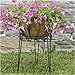 CobraCo Canterbury 15-Inch Black Scroll Top Plant Stand SCBPS1015-B
