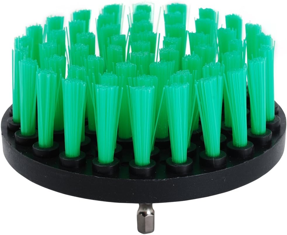 OxoxO Drill Brush, 4 inch Medium Stiffness Power Scrubbing Brush Drill Attachment for Cleaning Showers Tubs, Bathrooms, Tile - Image 4