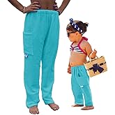 Paradise Towelwear Co. Towel Pants for Swimmers – Turquoise Blue Green - Cotton Terry Towel Pants