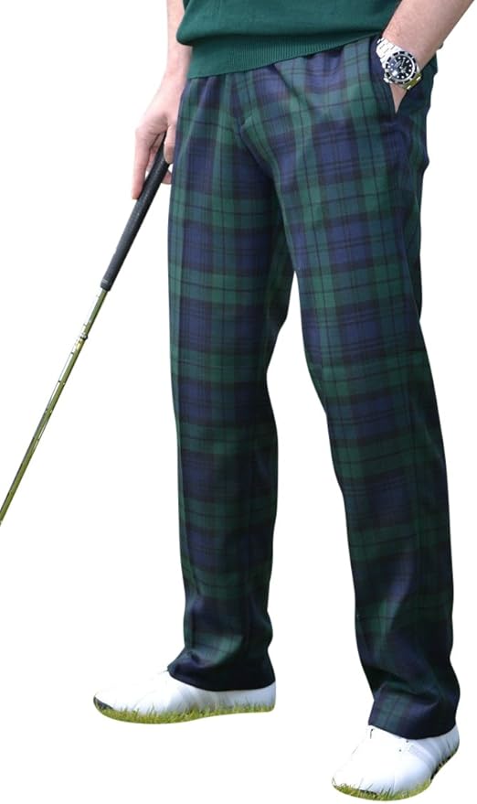 Black Watch Mens Scottish Tartan Golf Trousers Inside Leg 31'' New Amazon.co.uk Clothing