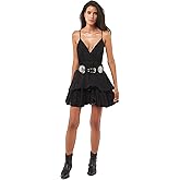 SETA Dress Different Womens V-Neck Tiered Check Mini Dress