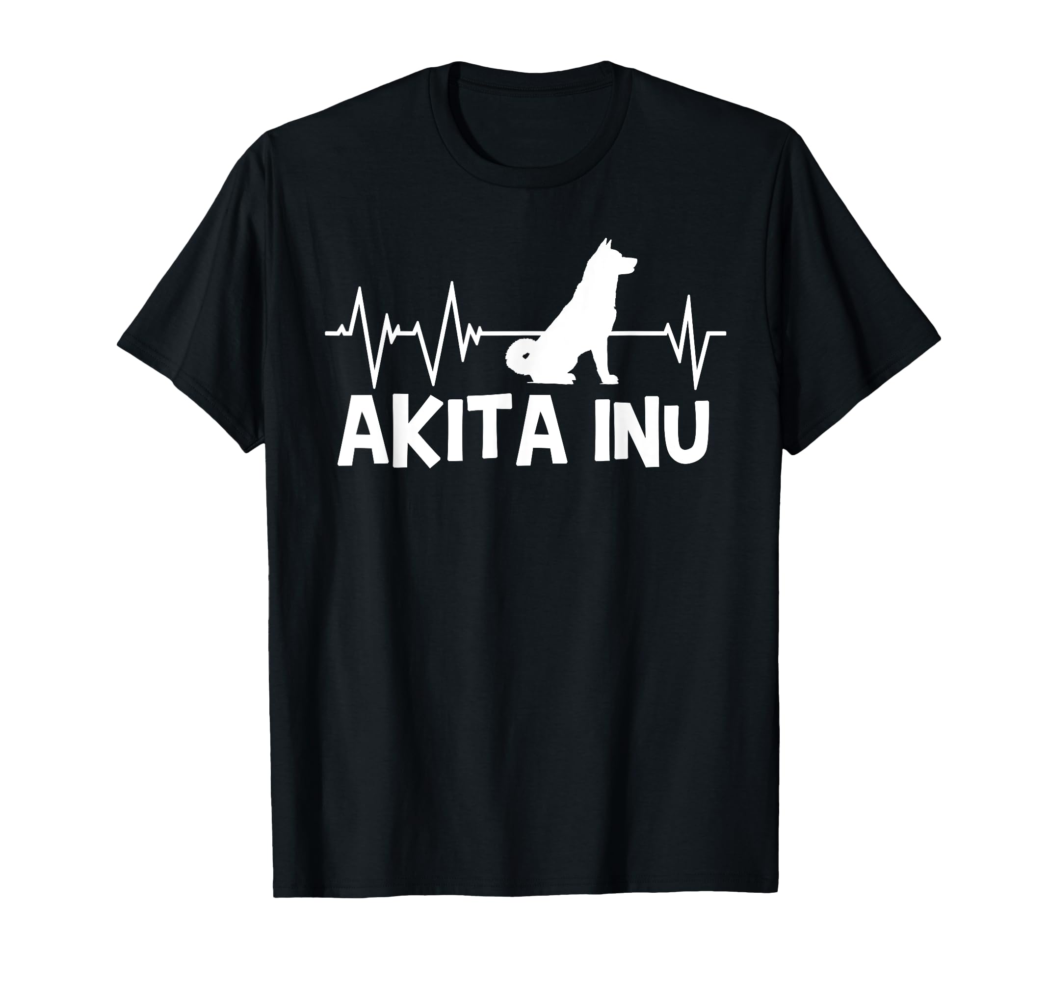 Akita Inu Heartbeat Dog Design T-Shirt