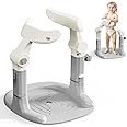Baby Bath Stand SMLXLXX Adjustable Height Baby Shower Stand With Anti-Slip Base ,Bath Shower Standing Support Stand,Portable Bath Helper Baby,Free Mother Hands Toddler Shower Stand