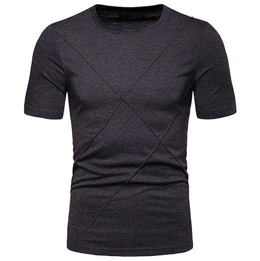 Aiserkly Herren Mode Sommer Solide T Shirt Blatt Kurzarm Tops Casual Offene Hemden