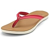 OLUKAI Ho'opio Malua Women's Water Friendly Sandals, Flip Flops for Beach & Everyday, Arch Support & Comfort Fit