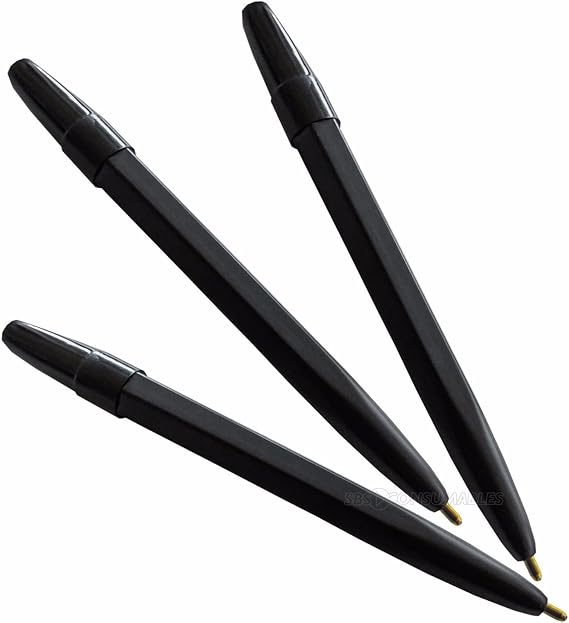 144 MINI BLACK BALL POINT PENS. JOTTER, GOLF, BRIDGE, CROSSWORD
