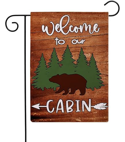 Ramirar Gartenflagge "Relax You're At The Cabin" - 31,8x45,7 Cm, Baumwolle/Leinen, Beidseitig Bedruckt