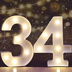Pooqla Decorative LED Light Up Number