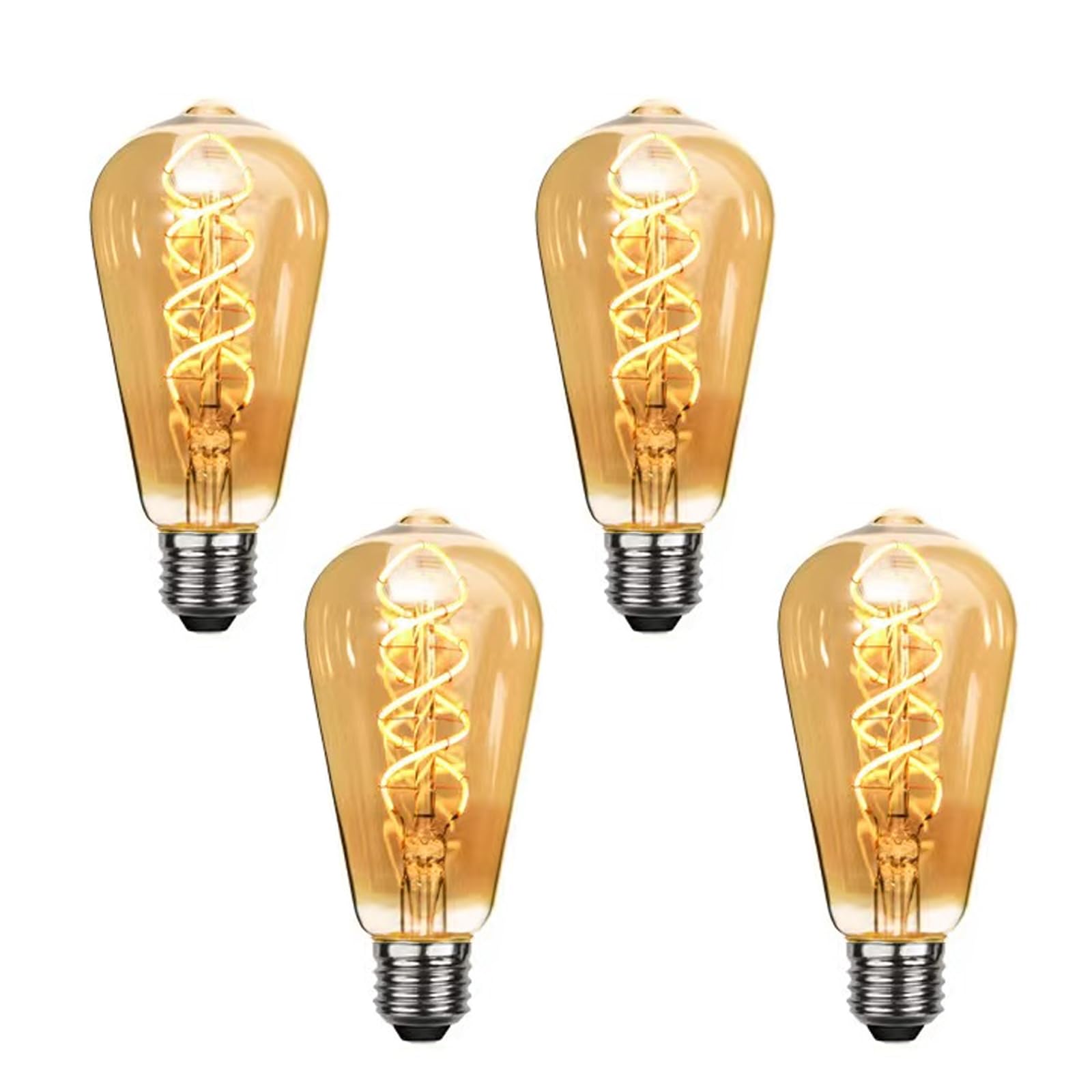 Y.W.Licht E27 Led Bulb Dimmable 2700K Filament Bulb ST64 6W Vintage Light Antique Lighting Retro Bulb Ideal for Nostalgia and Retro Lighting in the Home Cafe ba โ image 1