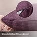 Home Brilliant Breathable Linen Burlap Decor Square Throw Cushion Cover Pillow Sham for Living Room, 18x18 Inches, Eggplant