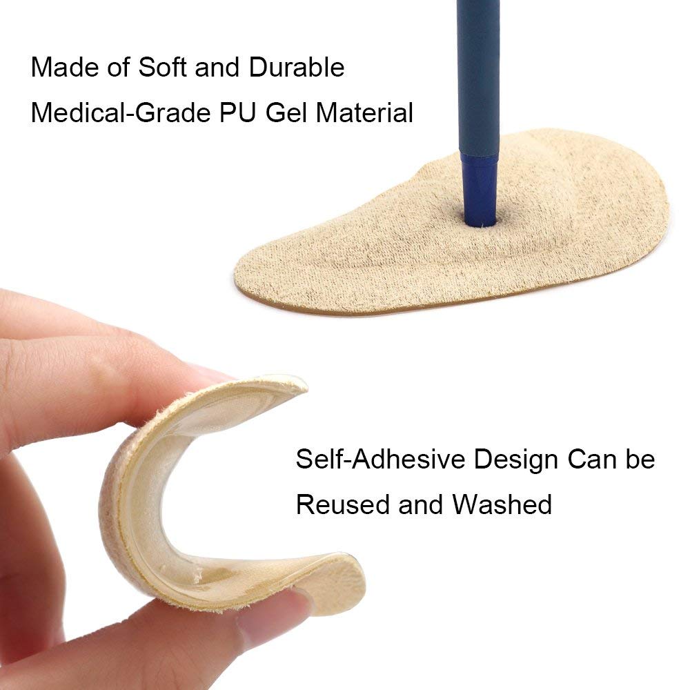 Dr. Foot\'s Arch Support Shoe Inserts for Flat Feet, Gel Arch Pads for Plantar Fasciitis, Adhesive Insoles for Relieve Pain for Women and Men (Transparent+Beige+Black)