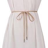 WENLOOY Women Girls Boho Weave Cotton Braided Waist Tie Belt Wrap Cloth Belts for Dress Pants