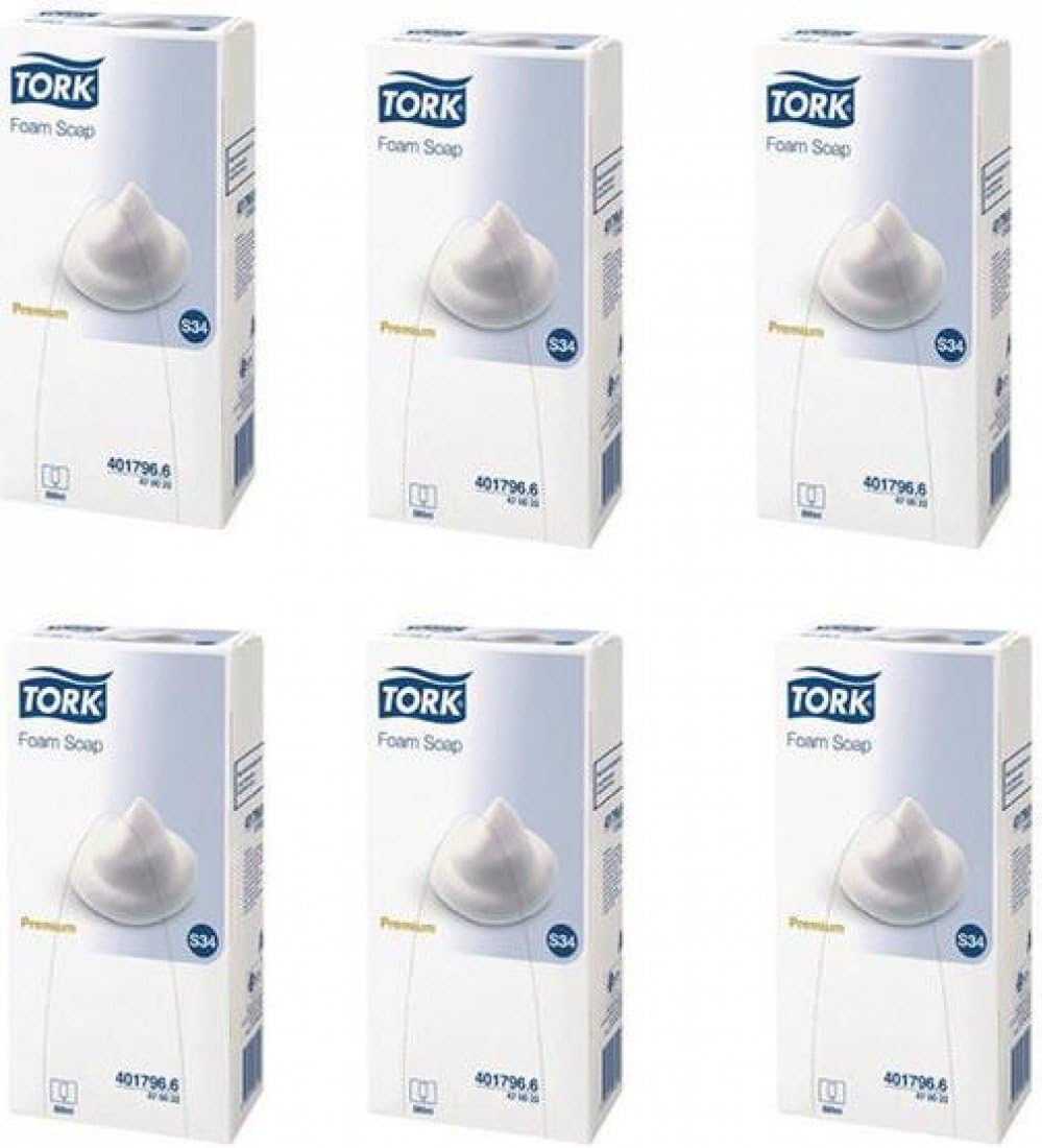 Tork 4700220 Hand Lotion Foam Soap 0.8L 6 Pack for Dispenser Washroom Hygiene