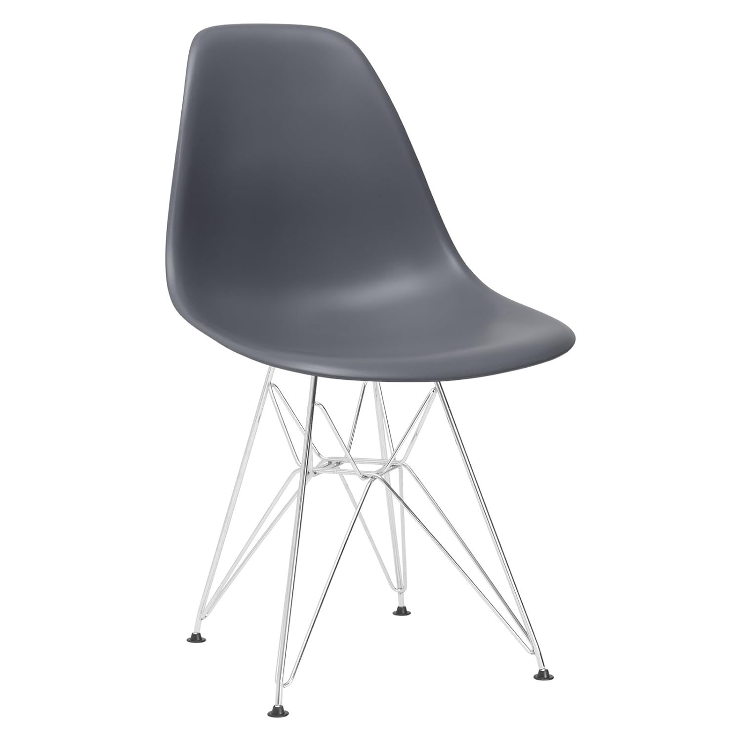 Best grey eames plastic molded chairs