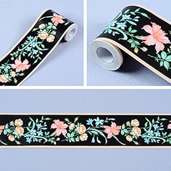 SimpleLife4U Black Wallpaper Border Peel Stick Wall Borders Bathroom Kitchen Decor Sticker SimpleLife4U Black Wallpaper Border Peel Stick Wall Borders Bathroom Kitchen Decor Sticker