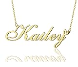 AOLO Kailey Heart Name Necklace 18k Gold Plated