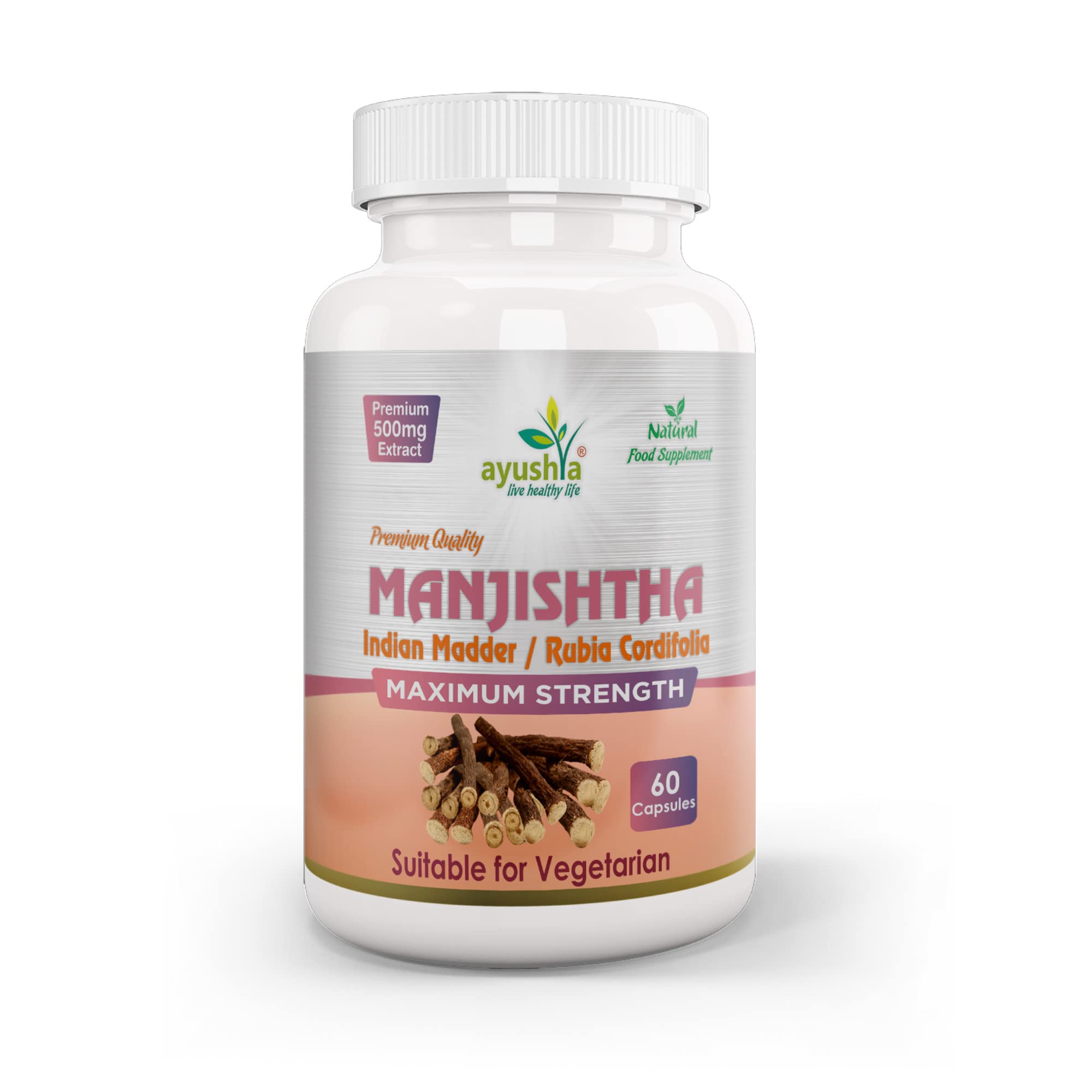 Ayushya Manjishtha Capsule, 60 Capsules, Natural