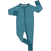 Giggle Goose 2-Way Zipper Baby Pajamas - Viscose from Bamboo Infant Footless Pajamas w/Mitten Cuffs Sleepers for Boys & Girls