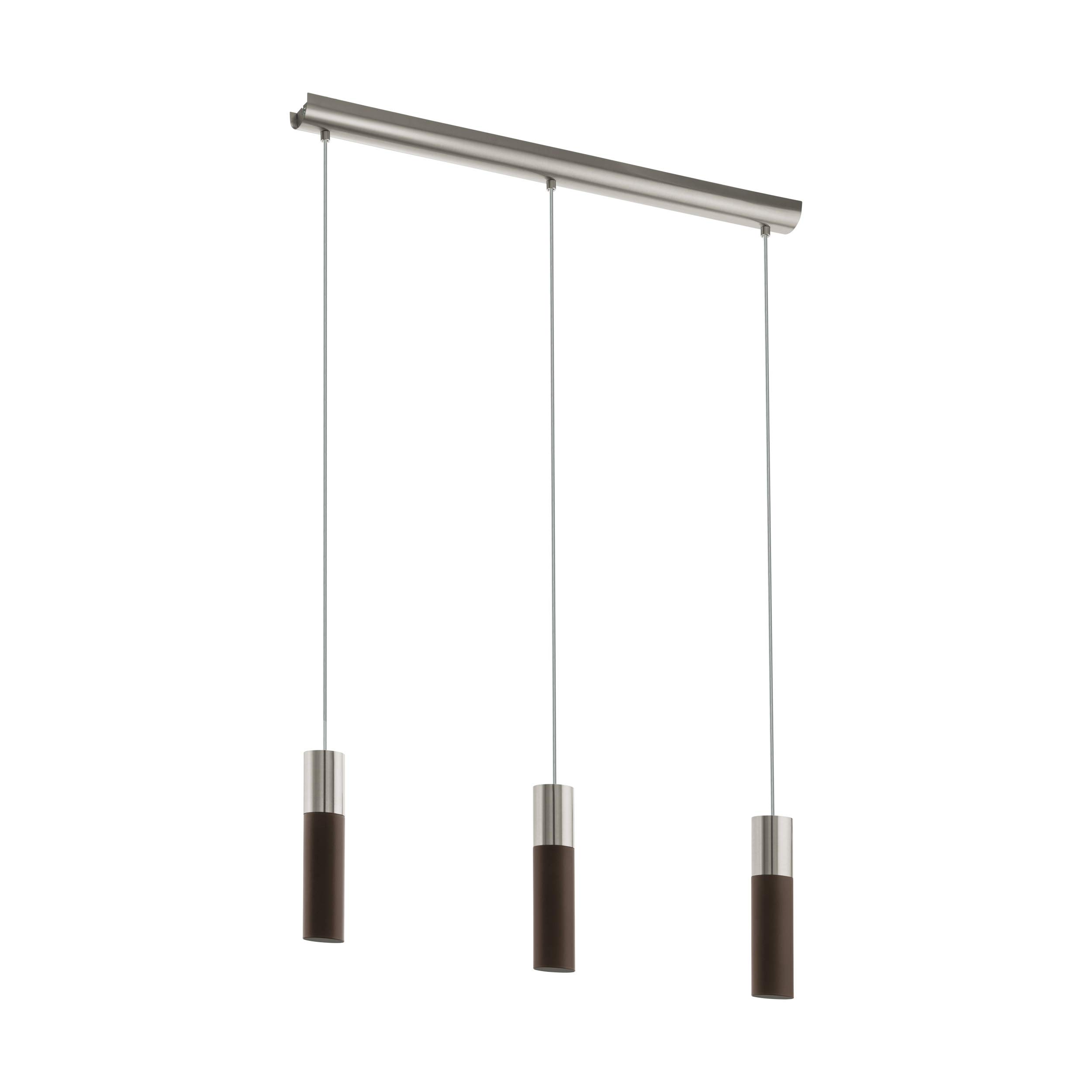 EGLO Villora 96882 Pendant Light Steel in Matte Nickel Brown