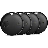 Geevon Smart tag-4 Pack Bluetooth Tracker Work with Apple Find My (iOS Only).Item Finder for Keys, Wallet,Backpack, Luggage (4P Black)