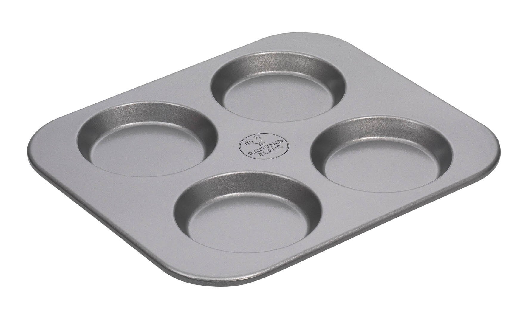 Raymond Blanc Bakeware 4 Cup Yorkshire Pudding Tin - Grey