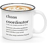 Maustic Chaos Coordinator Gifts, Boss Gifts for Women Men, Teacher Appreciation Gift for Women, Nurse Gift, Chaos Coordinator Mug, Funny Coffee Mugs for Women Men Coworkers, 15 Oz