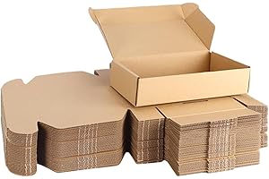 20Pcs Small Shipping Boxes, 6x4x1.6" Folding Cardboard Boxes Made of Corrugated Cardboard, for Business, Mailer, Packing, Cra