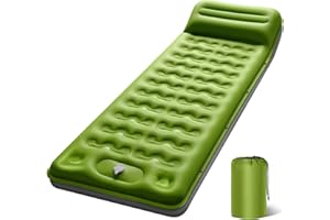 OGERY Camping Sleeping Pad, 6” Extra Thick Camping Air Mattress with Internal Support & Built-in Foot Pump, Ultralight Self I